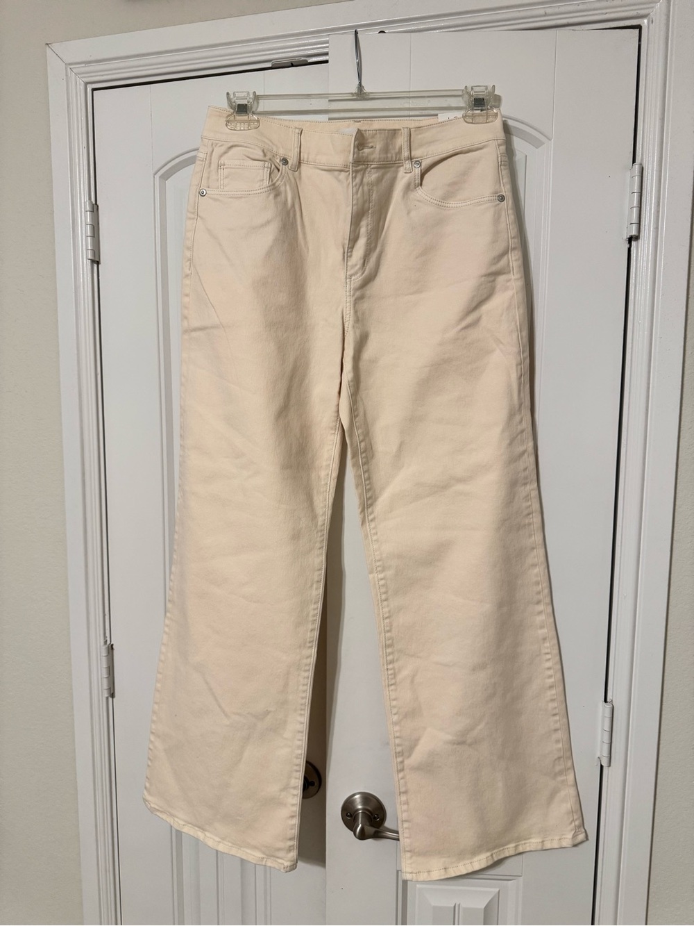 GAP Cream Wide Leg Jeans